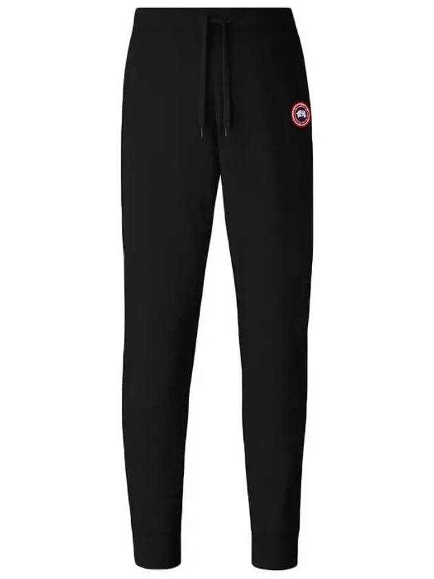 Men's Huron Logo Jogger Pants Black - CANADA GOOSE - BALAAN 5