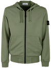 Wappen Patch Cotton Hooded Zip Up Sage - STONE ISLAND - BALAAN 1