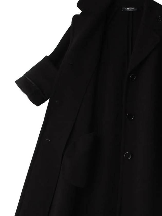 Women's Alvaro Viscose Jersey Single Coat Black - MAX MARA - BALAAN 4