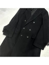 2 Men s Oversized Brushed Fringe Wool Muffler Double Coat - BALENCIAGA - BALAAN 8