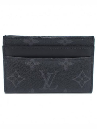 Women s Louis Vuitton M62170 Monogram Eclipse Double Card Holder gt wallet business Gangbuk used luxury goods - LOUIS VUITTON - BALAAN 1