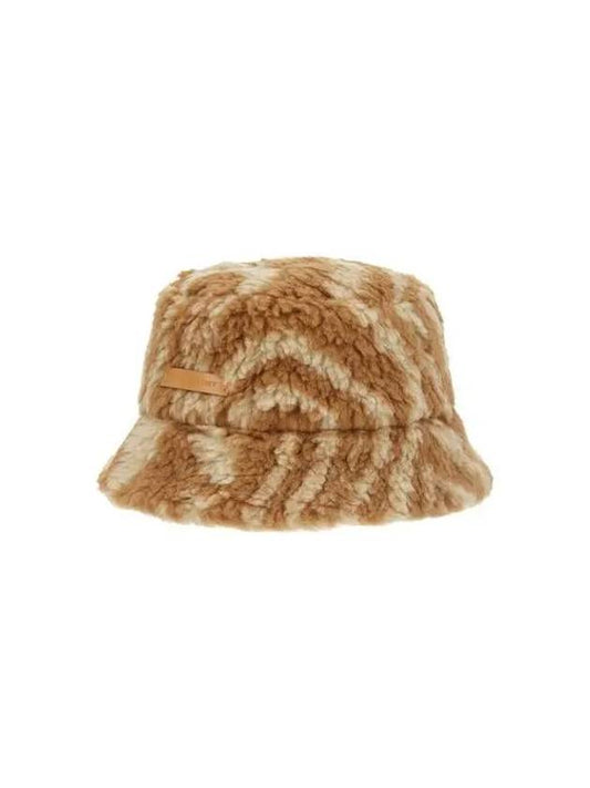 Woodgrain Teddy Bucket Hat Camel 271238 - STELLA MCCARTNEY - BALAAN 1