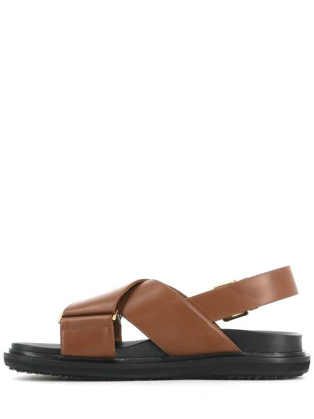 Fussbett Leather Sandals Brown - MARNI - BALAAN 5