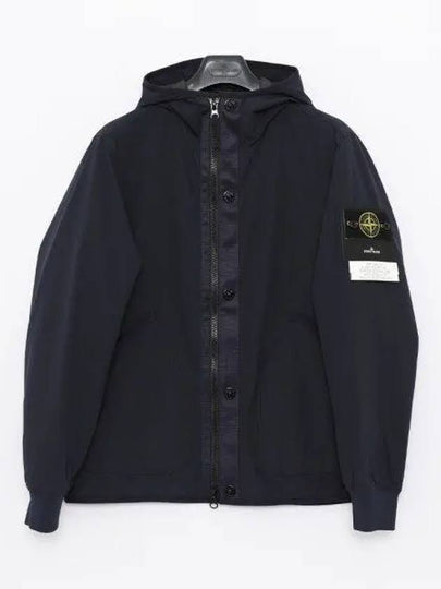 Soft Shell-R E.Dye Pure Insulation Technology Recycled Polyester Primaloft Hooded Jacket Navy - STONE ISLAND - BALAAN 2