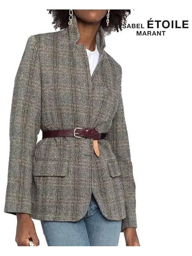 Check Pattern Jacket Gray - ISABEL MARANT ETOILE - BALAAN.