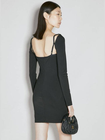 Long Sleeve Mini Dress 4CC4236622 001 B0110953832 - ALEXANDER WANG - BALAAN 1