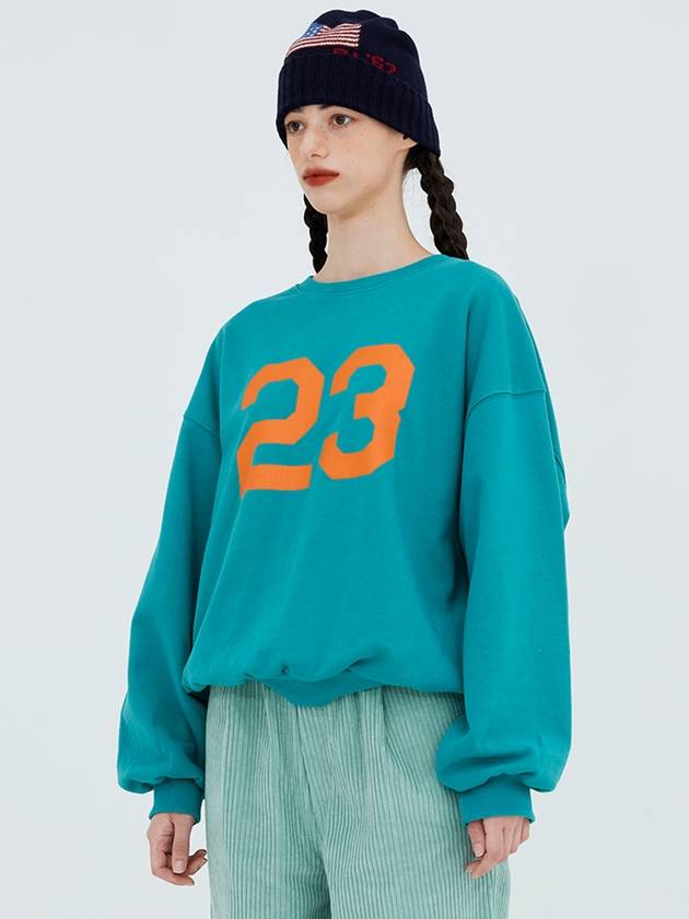 23 Print Sweatshirt Deep mint - KOOKEESEE - BALAAN 3