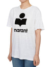 Zewel Logo Short sleeve T shirt White - ISABEL MARANT ETOILE - BALAAN 3