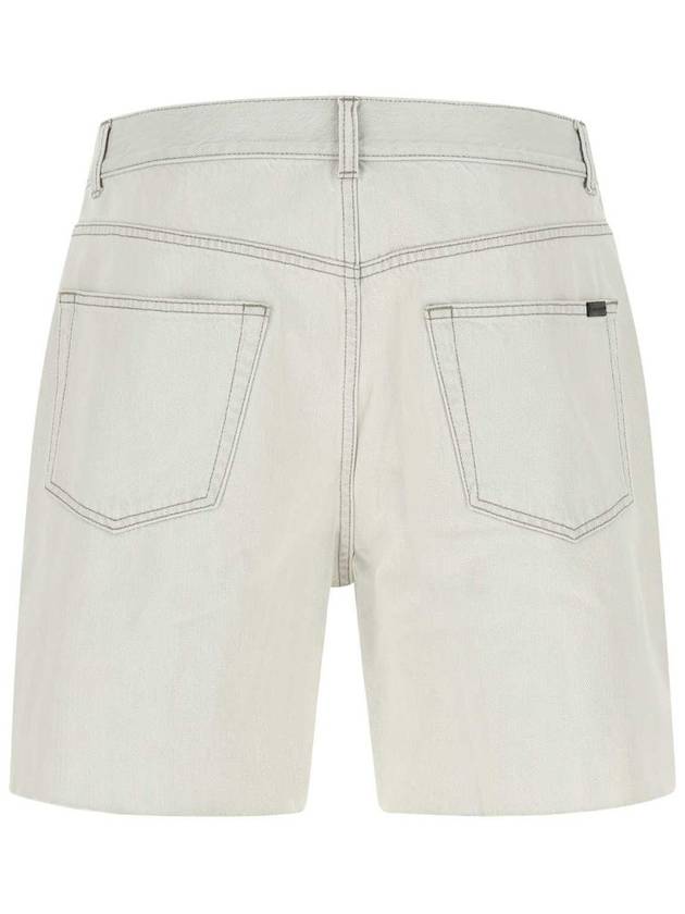 Men's Baggy Denim Shorts White - SAINT LAURENT - BALAAN 3