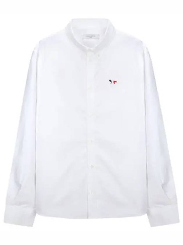 Tricolor Fox Patch Classic Shirt Men Long Sleeve - MAISON KITSUNE - BALAAN 1