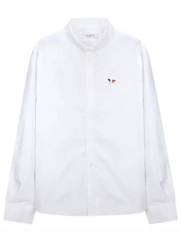 Tricolor Fox Patch Classic Shirt Men Long Sleeve - MAISON KITSUNE - BALAAN 1