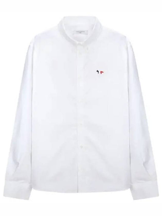 Tricolor Fox Patch Classic Shirt Men Long Sleeve - MAISON KITSUNE - BALAAN 1