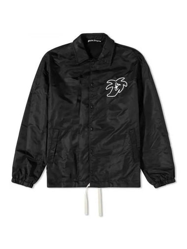 Hunter Coach Jacket Black PMEM014E23FAB0011001 - PALM ANGELS - BALAAN 1