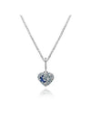 sparkling moon heart necklace silver - PANDORA - BALAAN 1