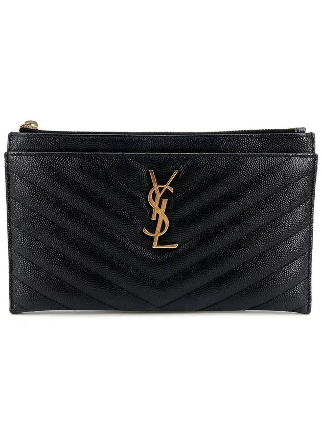 Matelasse gold monogram bill pouch - SAINT LAURENT - BALAAN 2