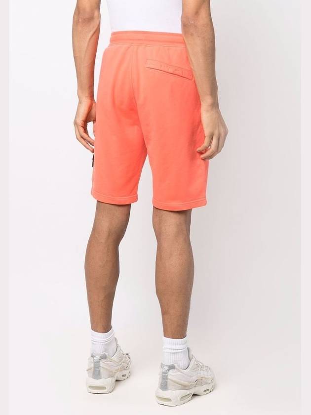 Waffen Patch  Fleece Bermuda Shorts Orange - STONE ISLAND - BALAAN 5