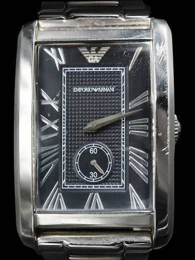 Armani AR1608 Steel Quartz Black Dial Men s Watch - ARMANI COLLEZIONI - BALAAN 1