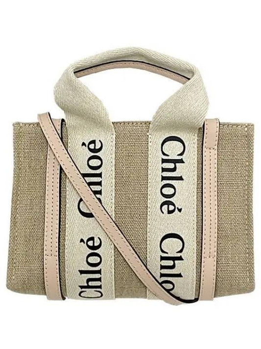 WOODY mini tote bag cement 39483888 1095288 - CHLOE - BALAAN 1