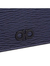 Gancini Leather Card Wallet Navy - SALVATORE FERRAGAMO - BALAAN 5