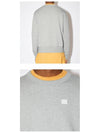 Face Patch Crew Neck Sweatshirt Melange Grey - ACNE STUDIOS - BALAAN 6