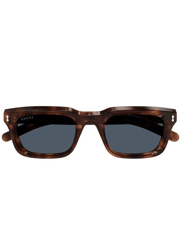 Eyewear Logo Rectangular Frame Sunglasses Dark Havana - GUCCI - BALAAN 2