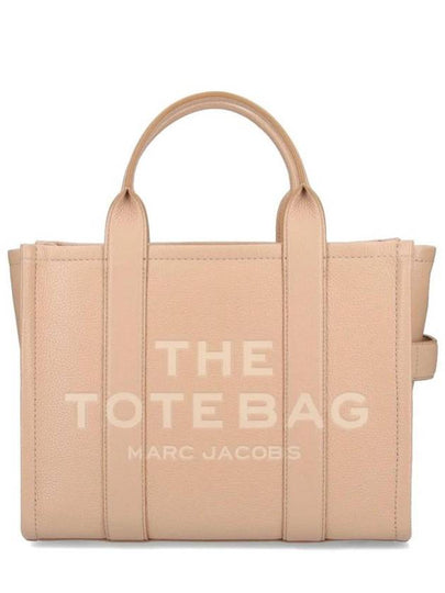 Logo Medium Leather Tote Bag Beige - MARC JACOBS - BALAAN 2