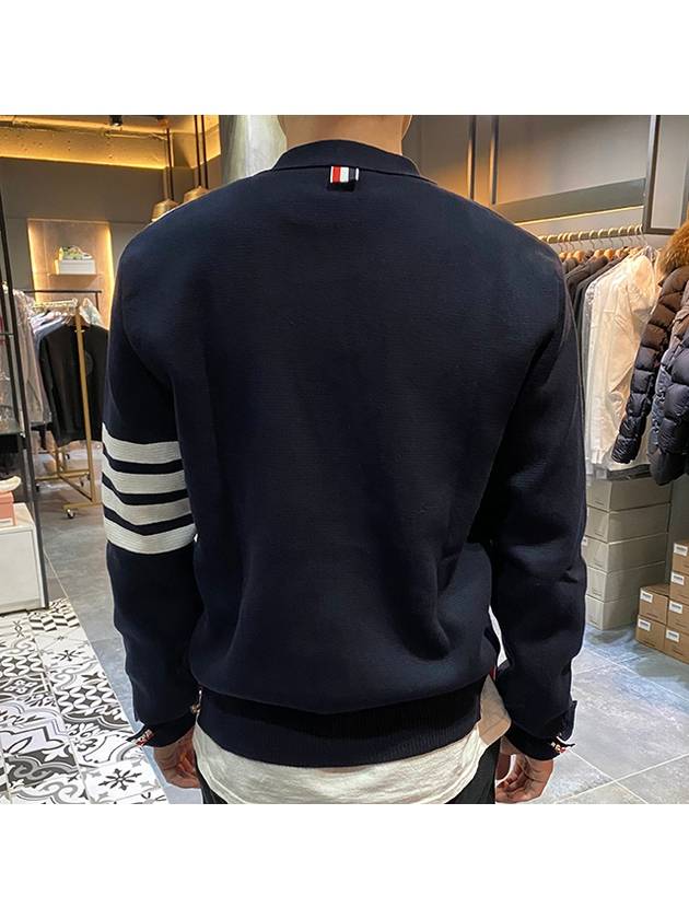 Milano Stitch 4 Bar Cardigan Navy - THOM BROWNE - BALAAN 6