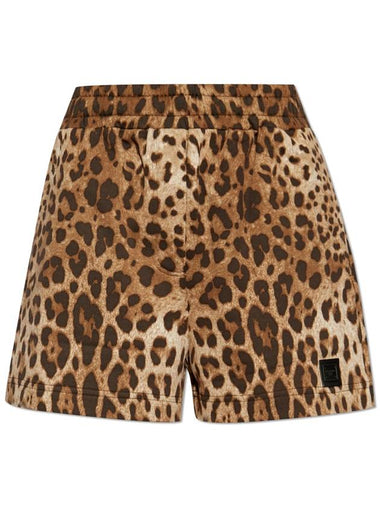 Dolce & Gabbana Animal Print Shorts, Women's, Beige - DOLCE&GABBANA - BALAAN 1