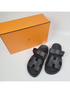 Chypre Calfskin Sandals Black - HERMES - BALAAN 3