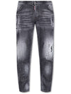 Knee Wash Skater Jeans Black - DSQUARED2 - BALAAN 1