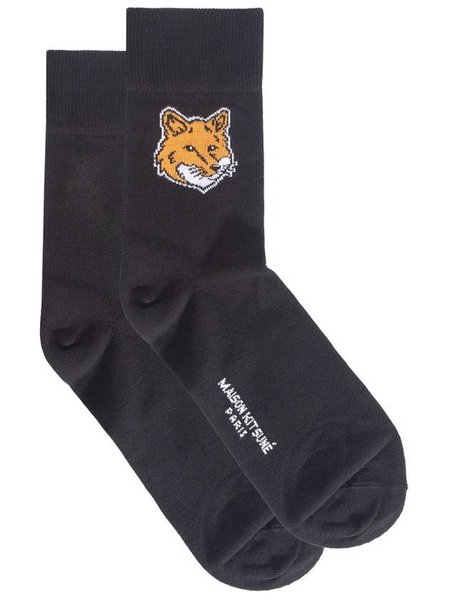 Fox Head Socks Black - MAISON KITSUNE - BALAAN 4