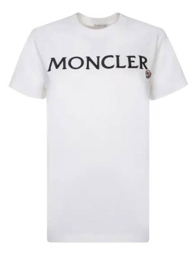 Embroidered logo short sleeve t shirt white - MONCLER - BALAAN 2