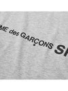 Shirt Logo Print Cotton Long Sleeve T Gray - COMME DES GARCONS - BALAAN 4