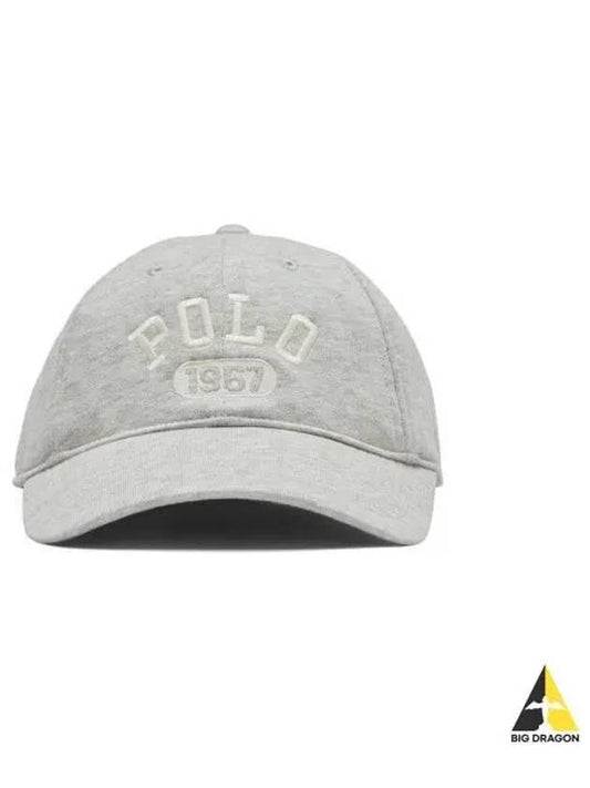 Logo Fleece Fit Ball Cap Gray - POLO RALPH LAUREN - BALAAN 1