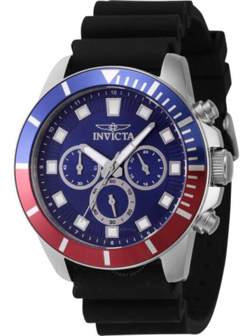 Invicta Pro Diver Chronograph GMT Quartz Blue Dial Pepsi Bezel Men's Watch 46080 - INVICTA - BALAAN 1