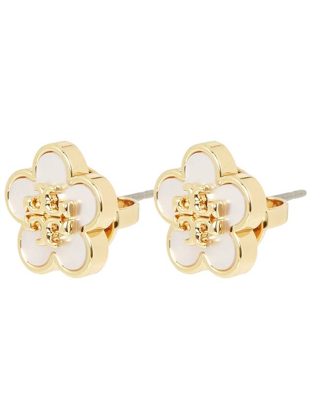 Kira Flower Stud Earrings White - TORY BURCH - BALAAN 2