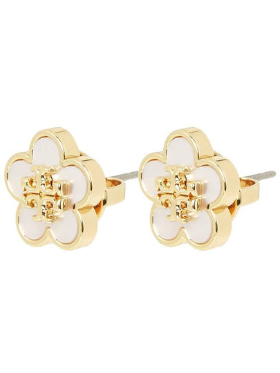 Kira Flower Stud Earrings White - TORY BURCH - BALAAN 2