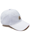 Logo Patch Back Three Stripes Baseball Cap White H1 091 3B00015 V00090 001 - MONCLER - BALAAN 2