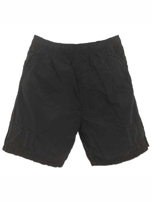 Embroidery Logo Swim Shorts Black - STONE ISLAND - BALAAN 2