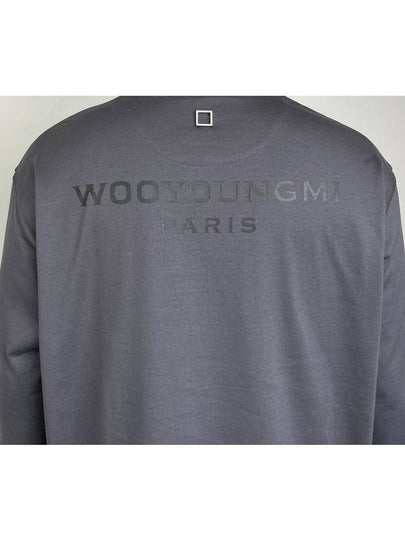 Cotton Back Logo Long Sleeve T-Shirt Grey - WOOYOUNGMI - BALAAN 2