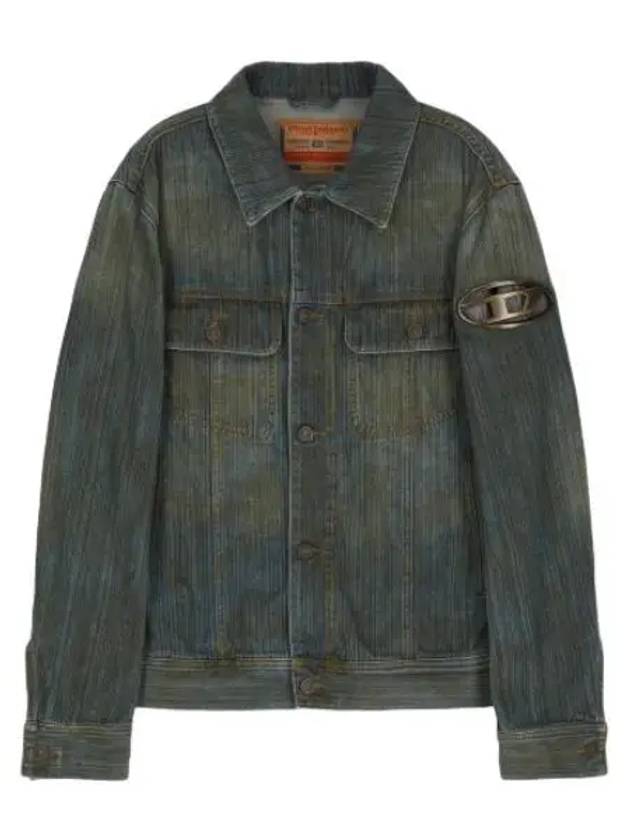 Slim seam zip up denim jacket blue jumper - DIESEL - BALAAN 1