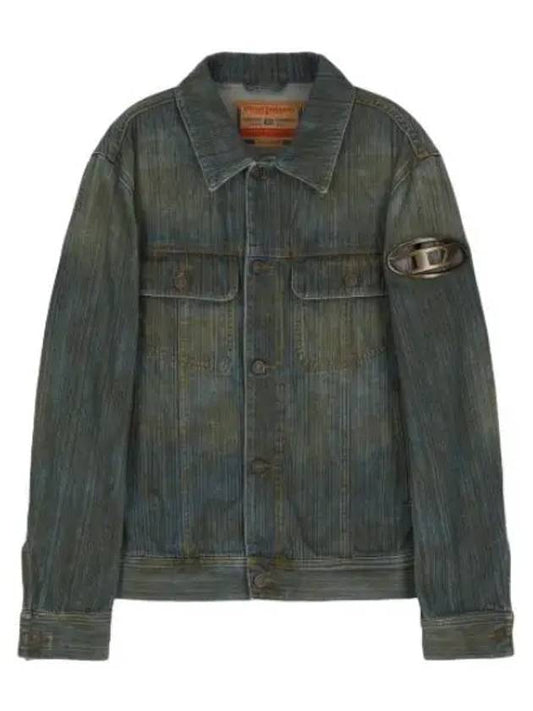 Slim seam zip up denim jacket blue jumper - DIESEL - BALAAN 1