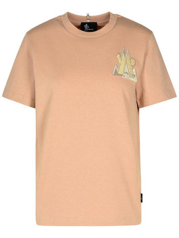 Moncler Grenoble Pink Cotton T-Shirt - MONCLER - BALAAN 1