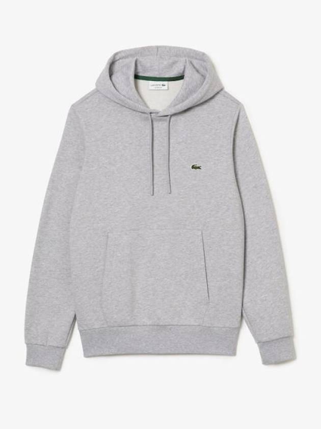 Logo Patch Organic Cotton Hoodie Grey - LACOSTE - BALAAN 2