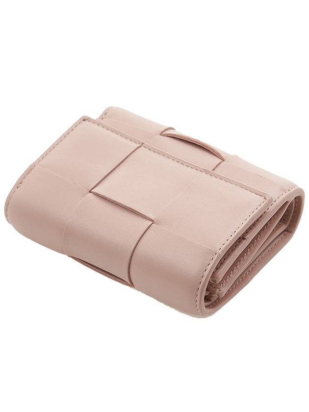 Cassette Tri-Fold Zipper Half Wallet Pink - BOTTEGA VENETA - BALAAN 5