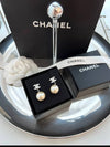 Metal Glass Strass Pearly White Earrings Silver - CHANEL - BALAAN 4