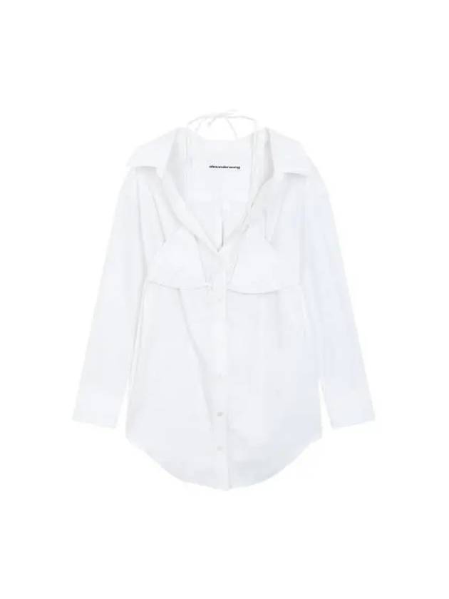 Bikini layered stretch shirt white 270705 - ALEXANDER WANG - BALAAN 1