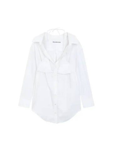 Bikini layered stretch shirt white 270705 - ALEXANDER WANG - BALAAN 1