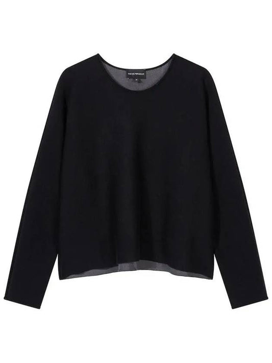 Women s Soft French Sleeve Knit Black - EMPORIO ARMANI - BALAAN 1