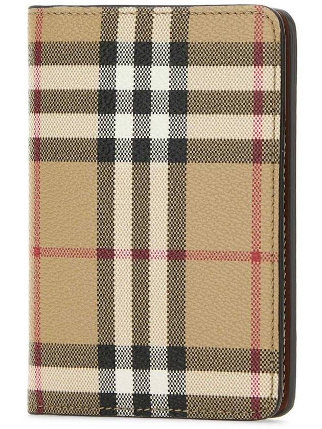 Vintage Check Passport Wallet Beige - BURBERRY - BALAAN 3